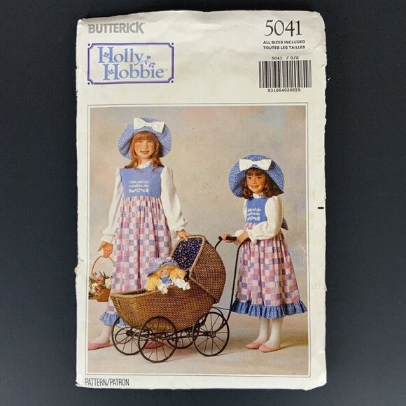 Butterick 5041 Girls Holly Hobbie Costume Size 4-14 Sewing Pattern UNCUT - Picture 1 of 3